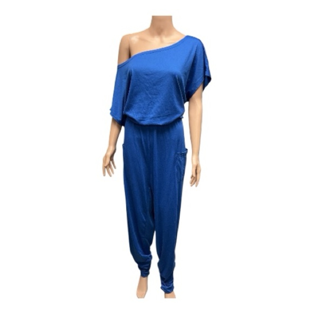 Ekaliy - NWT - Chic Off-Shoulder Blue Jumpsuit